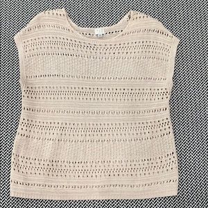 💖5 FOR $25 Loose Crochet Top Swim Cover-Natural